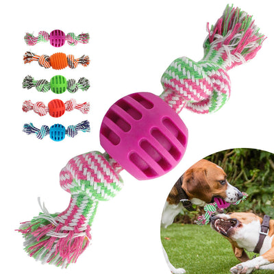 Juguete para Perro de Cuerda Algodón con Pelota Doble Nudo - Limpieza Dental - Image 8