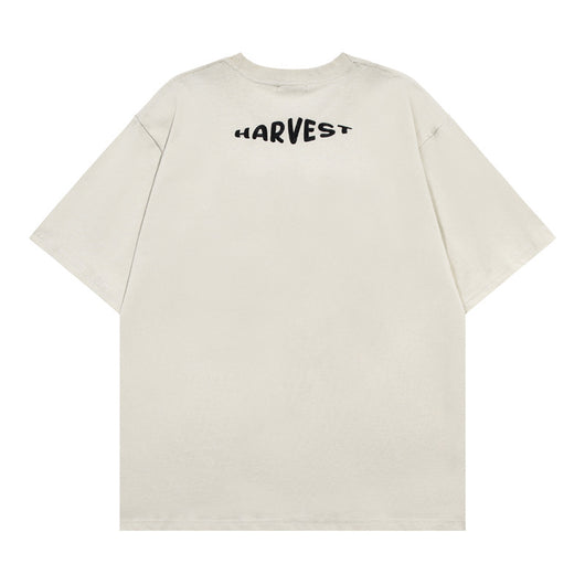 Camiseta Manga Corta Hombre con Bordado Flocking Alfabeto - Image 8