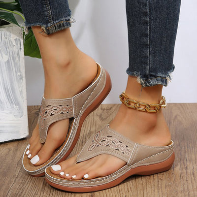 Sandalias Cuña con Clip Toe - Chanclas Verano para Mujer Zapatos de Playa - Image 6