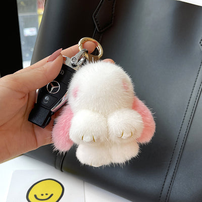 Llavero Colgante Conejo Peluche Mink Red Viral - Image 14