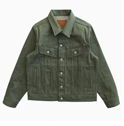 Chaqueta de Trabajo Denim Retro Vulcanizado 100% Algodón Puro para Hombre - Image 9
