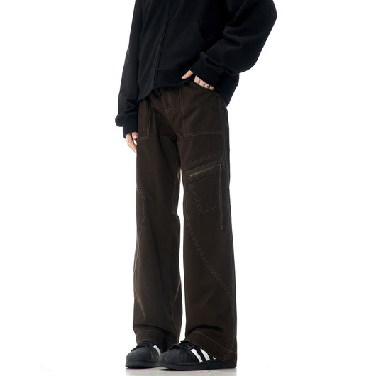 Pantalones Rectos Holgados de Cintura Alta - Estilo Casual Moderno - Image 3