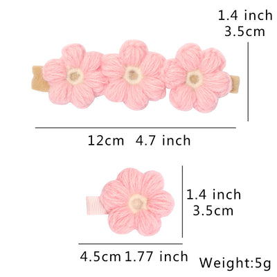 Broche para Cabello Tejido a Mano en Lana Natural para Niñas - Image 21