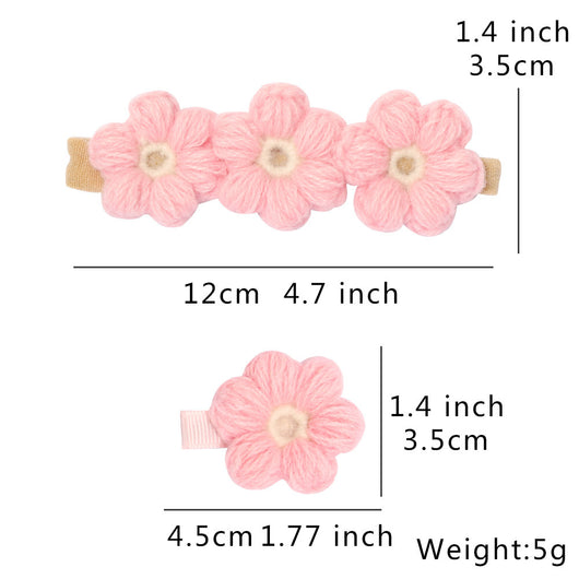 Broche para Cabello Tejido a Mano en Lana Natural para Niñas - Image 21