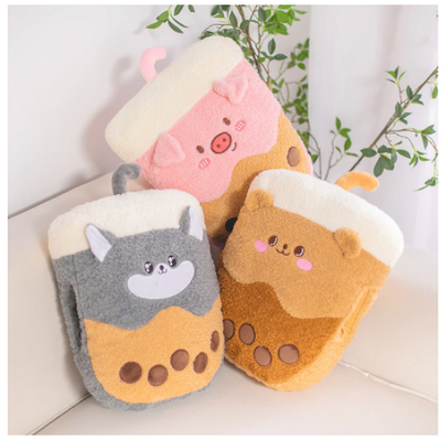 Calentador de Manos Peluche Osito Husky con Té de Leche - Image 10