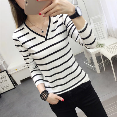 Blusa Cuello V Manga Larga Estilo Coreano - Image 6
