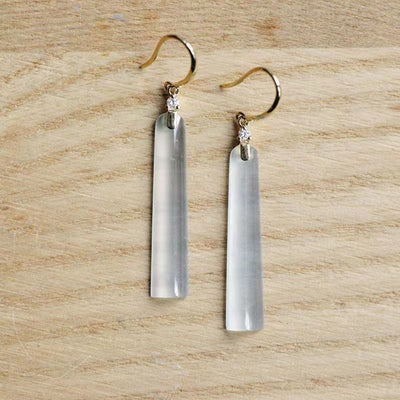 Aretes de Plata S925 Diseño Hielo Blanco Minimalista - Image 2