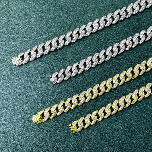 Cadena Cubana de Diamantes Completos Estilo Europeo y Americano - Image 3