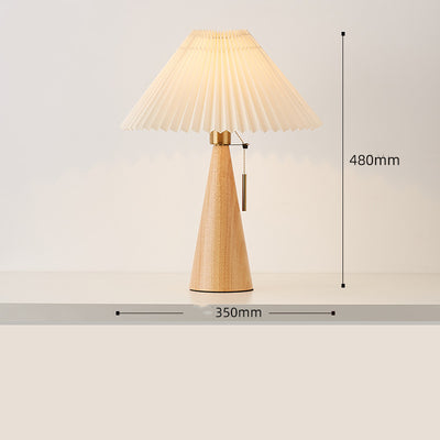 Lámpara de Mesa Minimalista en Madera Maciza - Diseño Moderno Chino - Image 5