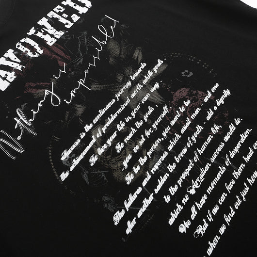 Camiseta Manga Corta con Letras Inglesas para Hombre - Image 4