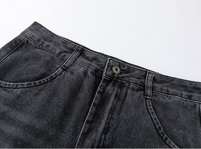 Pantalones Vaqueros Rectos Anchos Rotos con Flecos - Image 5