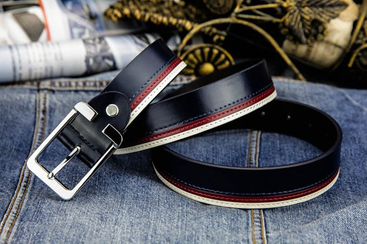 Cinturón de Cuero Blanco para Hombre - Estilo Moderno - Image 4