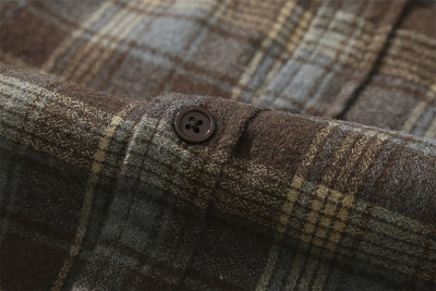 Camisa Cuadriculada Retro para Hombre con Manga Larga y Corte Holgado - Image 20