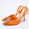 Sandalias Romanas Stiletto con Tira de Tobillo para Mujer