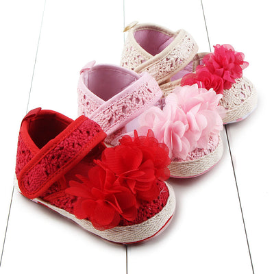 Zapatos de Lino Suave para Bebé con Suela Flexible y Diseño Floral - Image 6