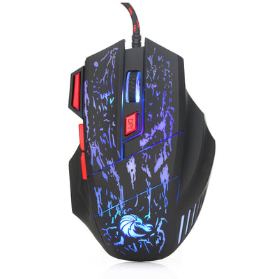 Ratón Gaming Luminoso con Efecto Agua Fractal - Conexión Alámbrica - Image 7