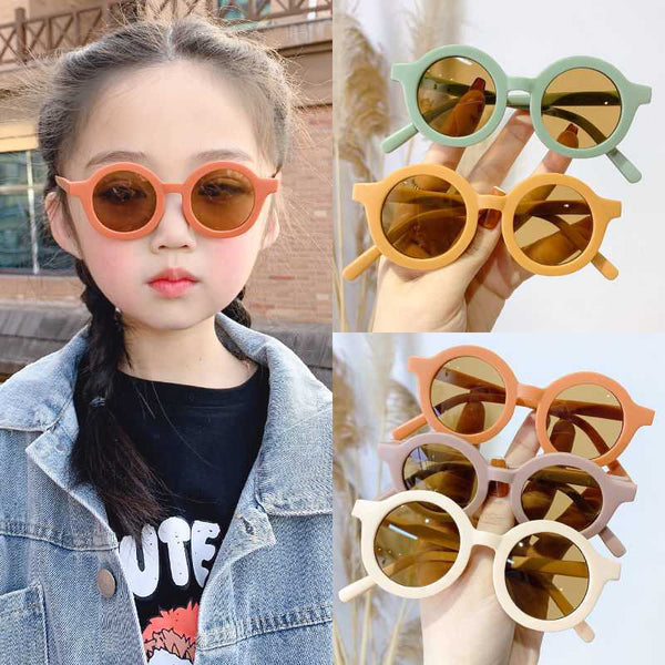 Gafas de Sol Infantiles Retro Coreanas para Bebés 1-5 Años con Protección UV