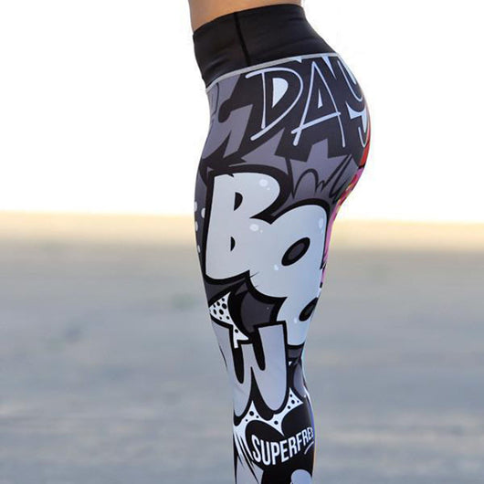 Leggings de Cintura Alta con Estampado Digital Europeo y Americano - Image 5