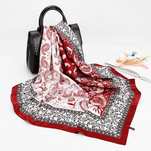 Pañuelo de Seda 90cm Primavera Otoño - Cuadrado Elegante - Image 71