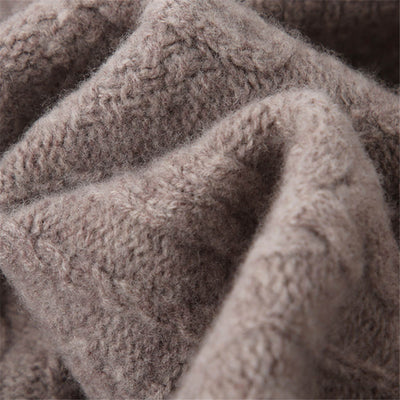 Suéter de Cuello Alto en Cashmere para Invierno - Diseño Texturizado Talla Grande - Image 9