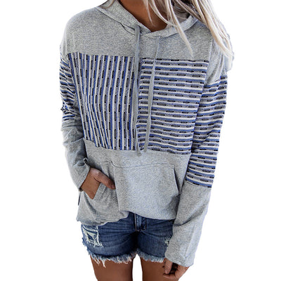Sudadera con Capucha Mujer a Rayas - Estilo Casual Versátil - Image 9
