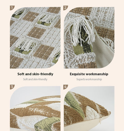 Sofá Moderno para Sala de Estar Crema con Cojines Decorativos - Image 15