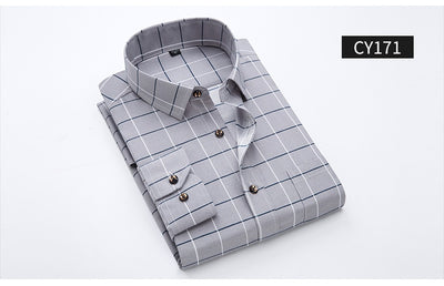 Camisa Estampada de Manga Larga Estilo Coreano para Hombre - Image 27