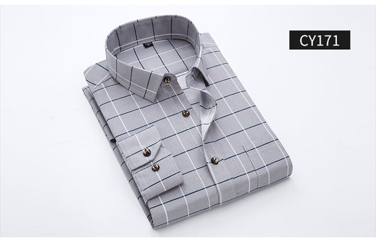 Camisa Estampada de Manga Larga Estilo Coreano para Hombre - Image 27