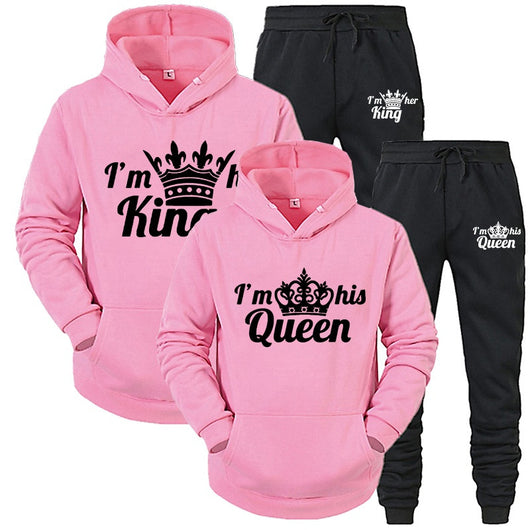 Conjunto Deportivo King Queen para Él y Ella - Sudadera y Pantalón - Image 4