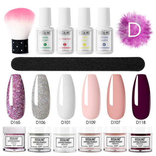 Set Completo de Polvo Hidratante sin Horneado con Brillo Francés para Uñas - Image 4
