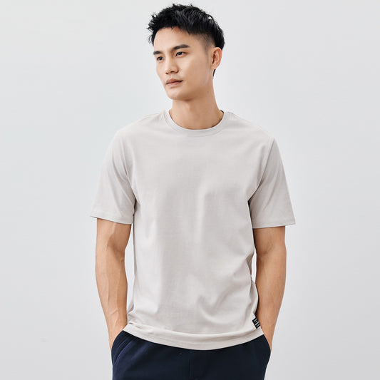 Playera Básica de Algodón Pesado para Hombre - Cuello Redondo Clásico