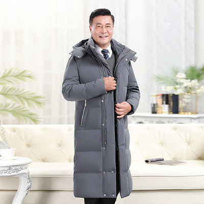 Abrigo Largo Acolchado de Plumas para Hombre - Protección Extrema en Invierno