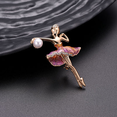 Broche Bailarina de Aleación con Diamantes - Diseño Creativo y Elegante - Image 11