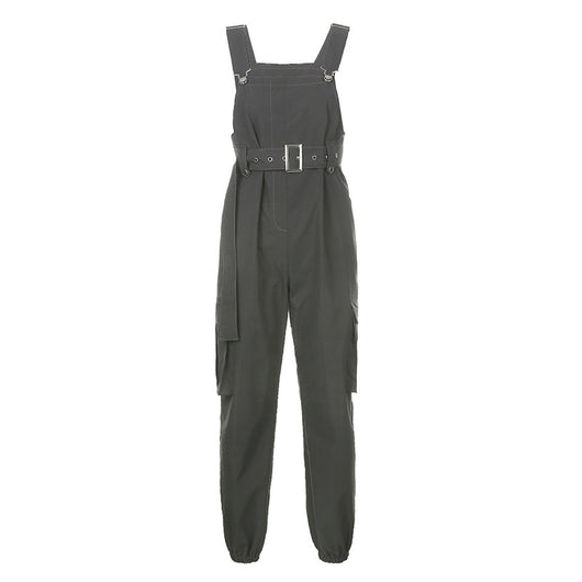 Pantalones Overol Hip Hop Cintura Alta Sueltos Estilo Urbano
