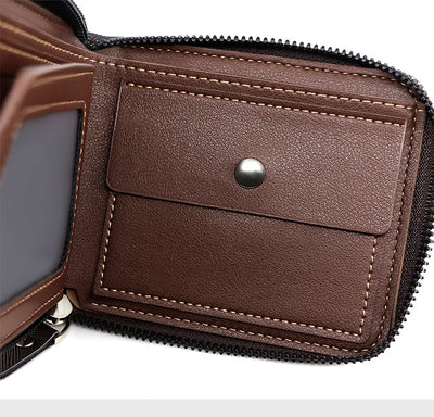 Billetera Hombre Tri-fold Capacidad Grande con Cadena y Múltiples Compartimentos - Image 14