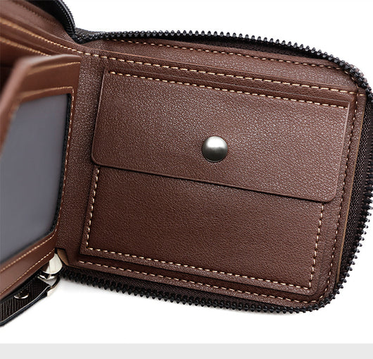 Billetera Hombre Tri-fold Capacidad Grande con Cadena y Múltiples Compartimentos - Image 14