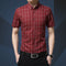 Camisa Casual de Cuadros para Hombre de Manga Corta
