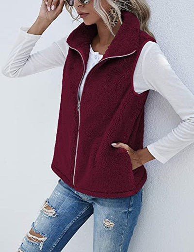 Chaleco Acolchado sin Mangas con Cuello Alto y Cierre - Image 33