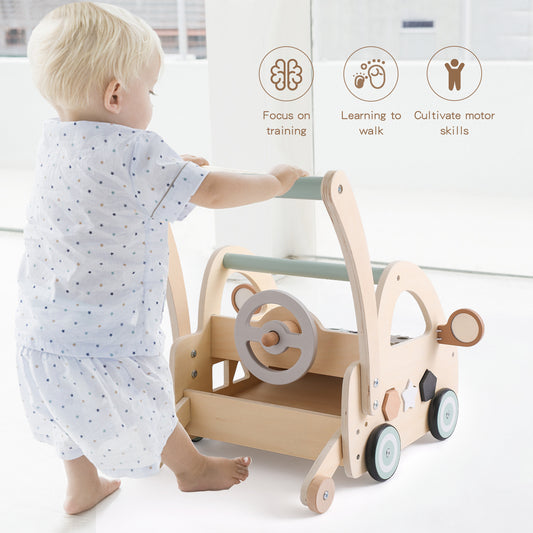 Andador Educativo de Madera con Puzzle Multifuncional - Image 2