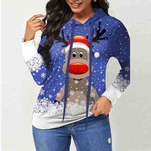 Sudadera Estampado Alce con Capucha y Manga Larga - Image 5