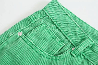 Jeans Rectos Cintura Alta Versátiles Efecto Mopping - Image 24