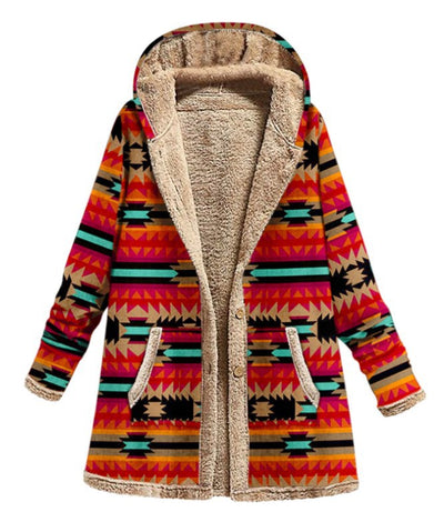 Sudadera Estampada de Algodón y Lino con Capucha - Abrigo Cálido y Suave - Image 5
