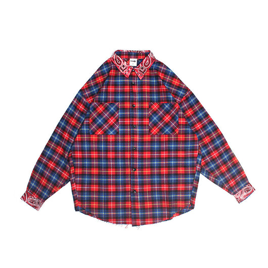 Camisa Manga Larga para Hombre con Aplicación de Flor de Cajuil y Orilla Cruda - Image 5