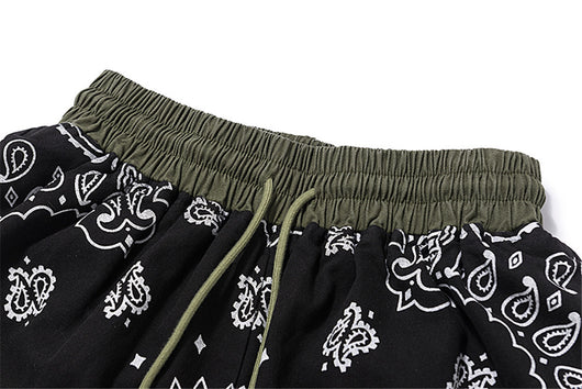 Shorts Casuales Patchwork Flor de Marañón para Hombre - Image 6