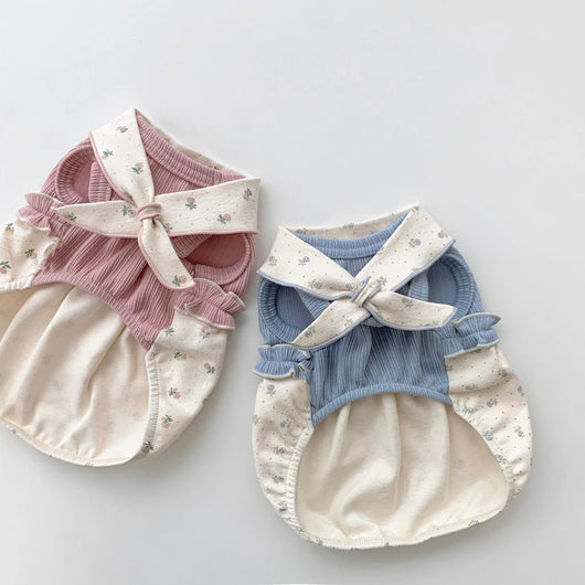 Chaleco Floral con Falda Burbuja y Bufanda Cálida - Conjunto Adorable para Niña - Image 15