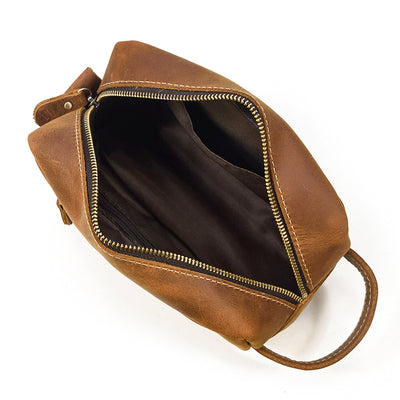 Bolsa de Almacenamiento en Cuero Genuino de Gran Capacidad Estilo Vintage - Image 14