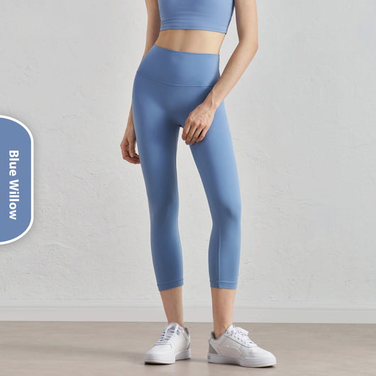Leggings Yoga Cintura Alta Sin Costuras Nude Realza Glúteos Capri - Image 24