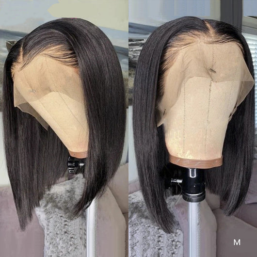 Peluca Bob Corta con Ondas Naturales - Encaje Frontal Ajustable Estilo Europeo - Image 8