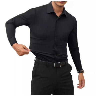 Camisa Elástica de Manga Larga para Hombre - Image 17