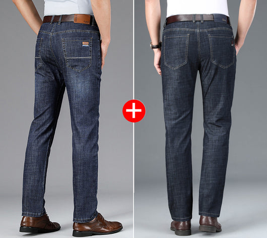 Pantalones Vaqueros Hombre Verano Ice Silk Ultradelgados Rectos Elásticos - Image 6